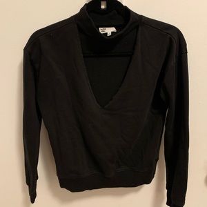 By The Way black crop sweatshirt with choker